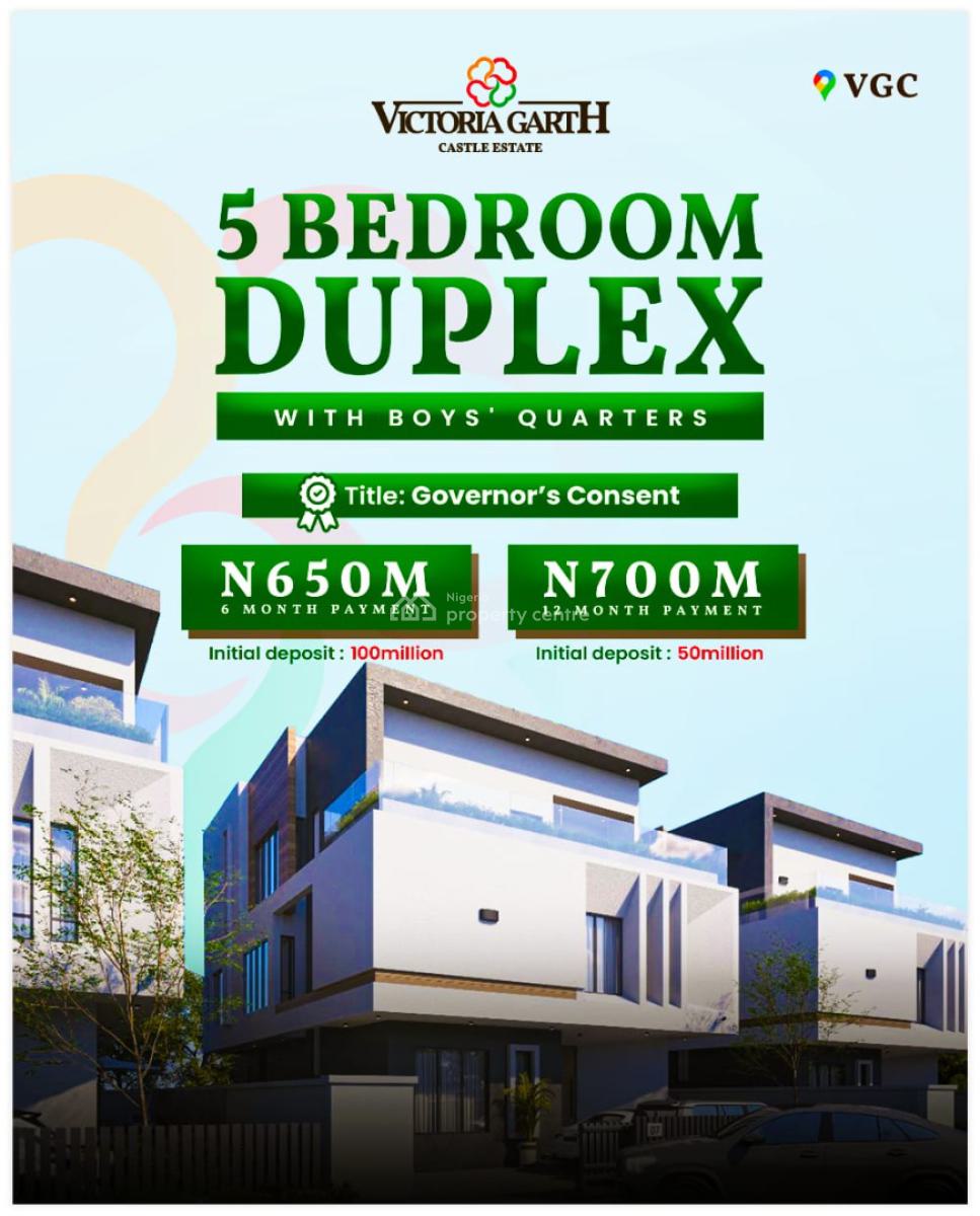 5 Bedroom Detached Duplex with 2 Bqs, Vgc, Lekki, Lagos, Detached Duplex for Sale
