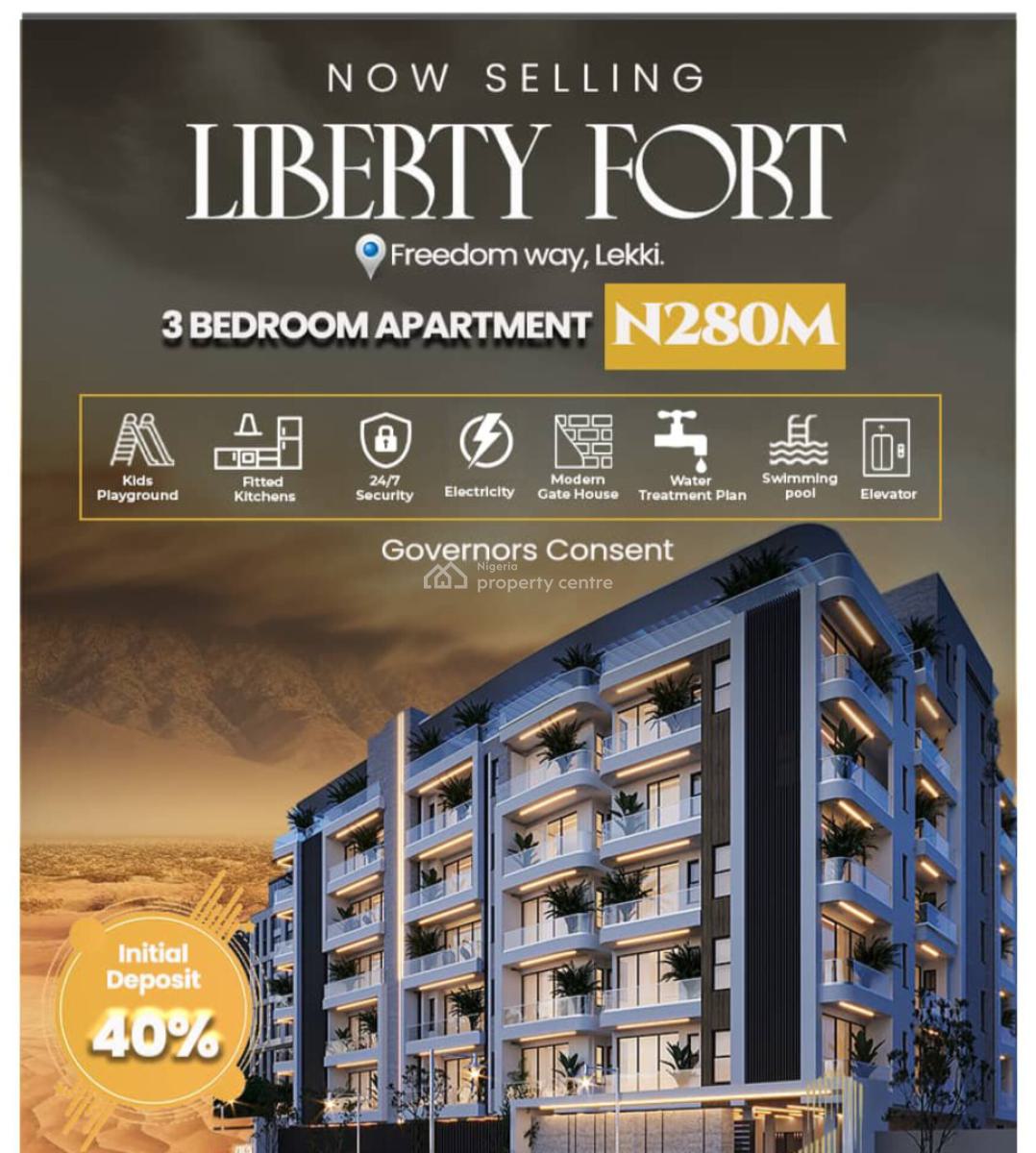 Offplan 3 Bedroom Apartment, Off Freedom Way, Lekki, Lagos, Flat / Apartment for Sale