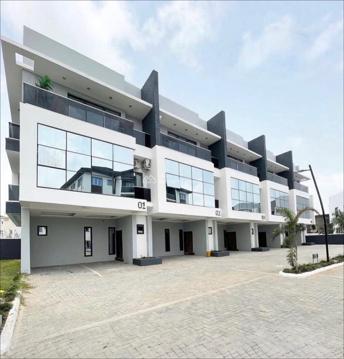Elegant 4-bedroom Terrace Duplex with Bq & Tennis Court Access, Lekki Phase 1, Lekki, Lagos, Terraced Duplex for Sale