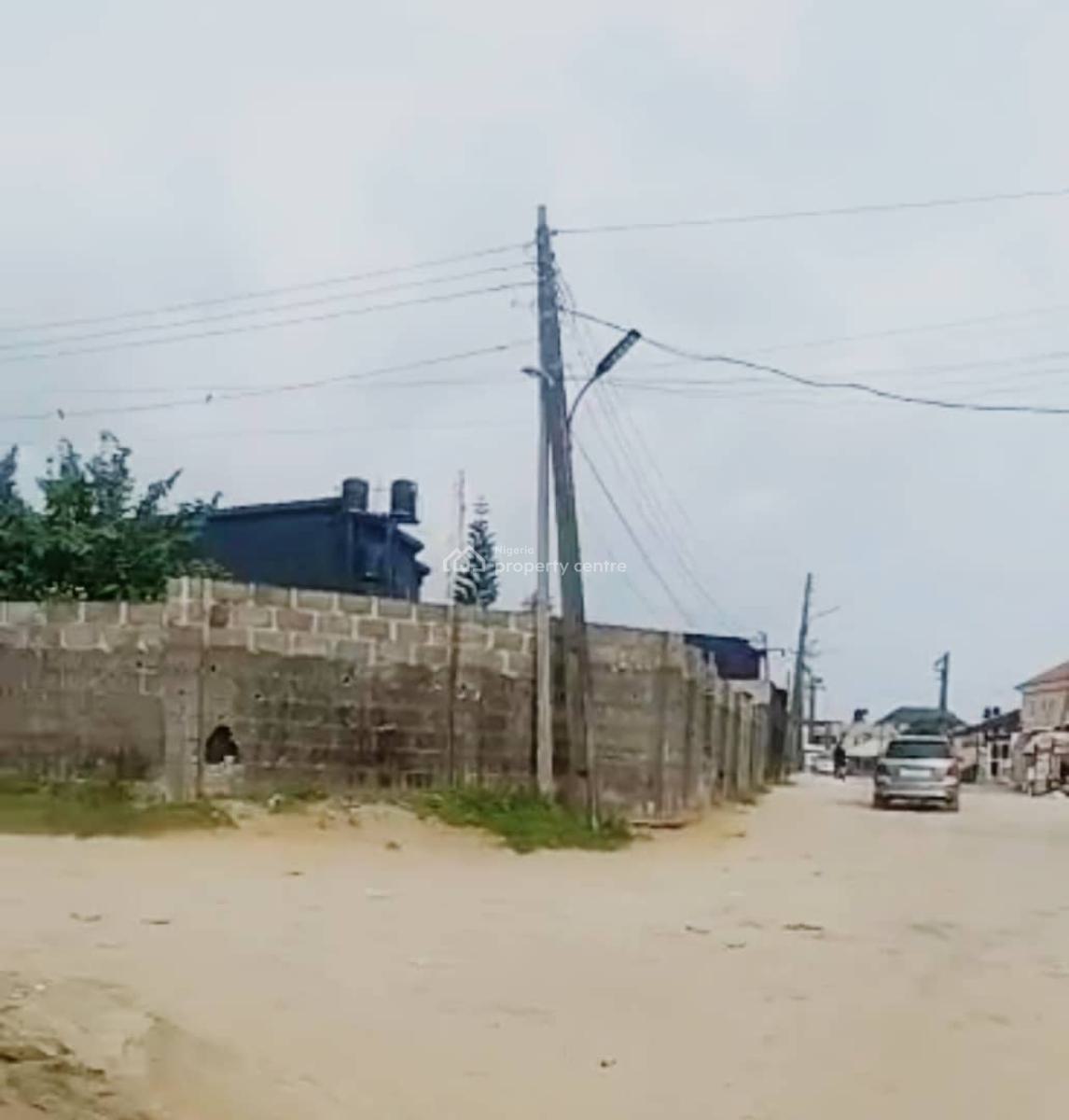 Land Measuring 7 Plots Fenced and Gated, Sun View Estate, Sangotedo, Ajah, Lagos, Residential Land for Sale