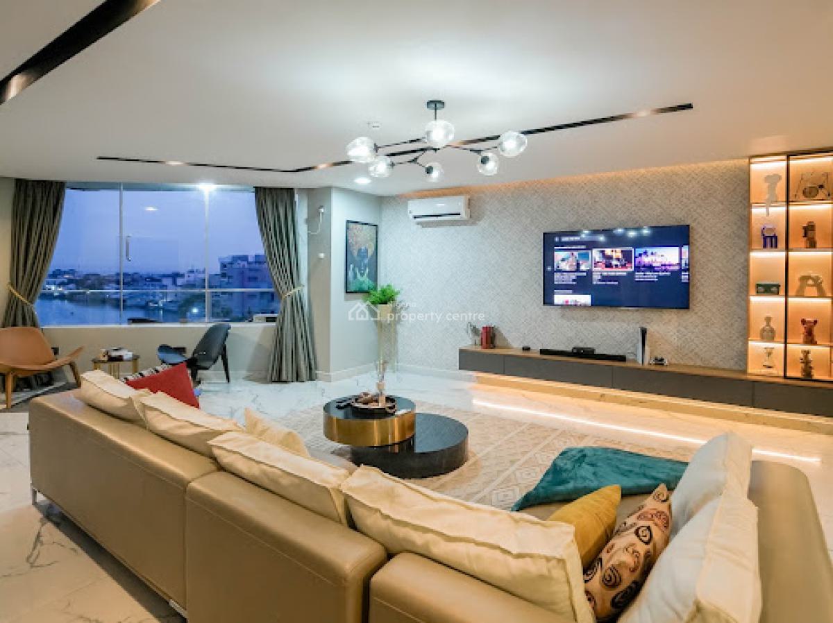 Sleek 3-bedroom Waterfront Apartment with Ps5, Pool, Jetty & Snooker, Located at Admiralty Way, Lekki Phase 1, Lekki, Lagos, Flat / Apartment Short Let
