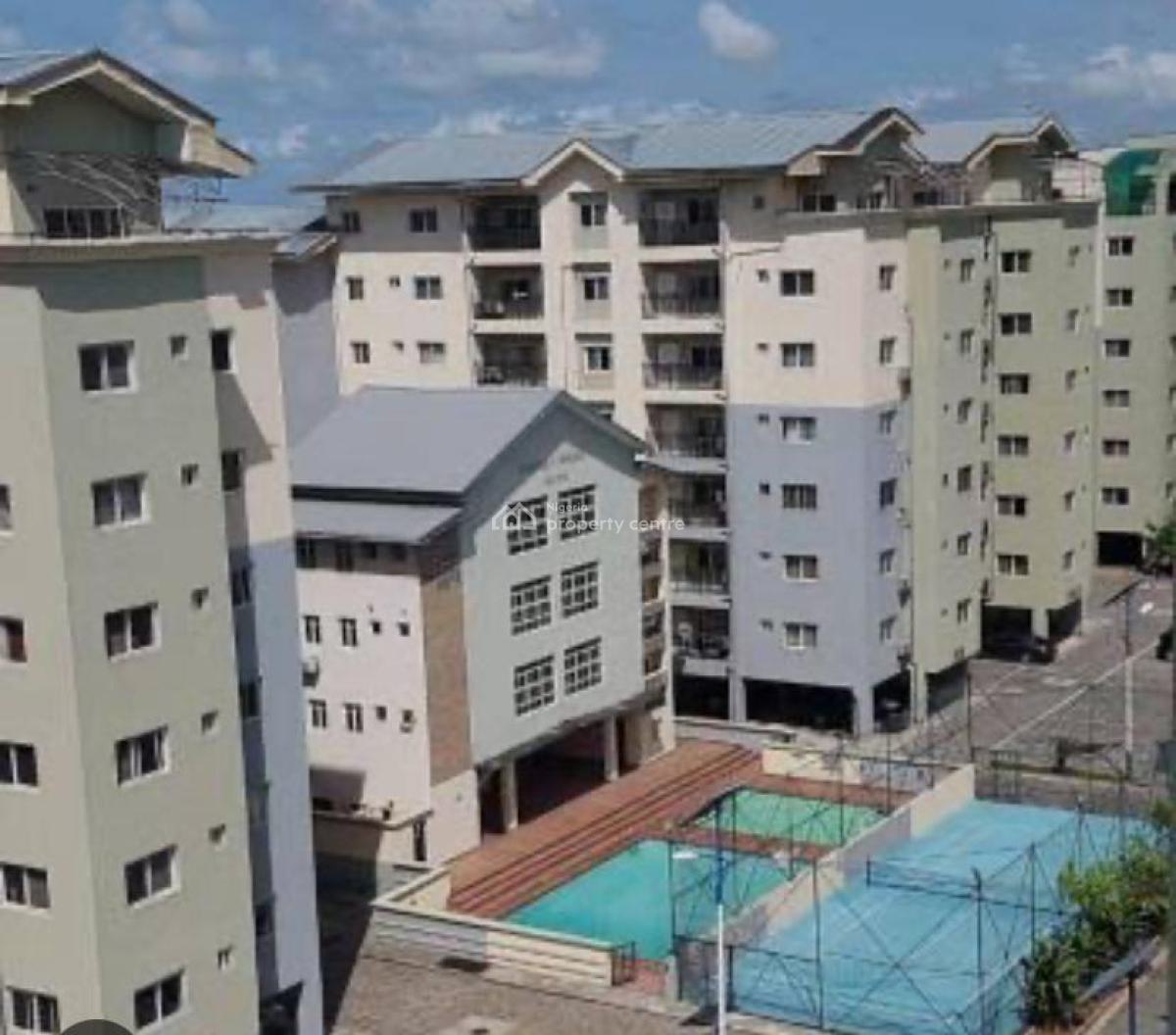 Fully Serviced Luxury 3bedrooms Flat with Pool,lift & Bq Upstairs, Primewater View Garden 2 Estate, Lekki Phase 1, Lekki, Lagos, Flat / Apartment for Rent