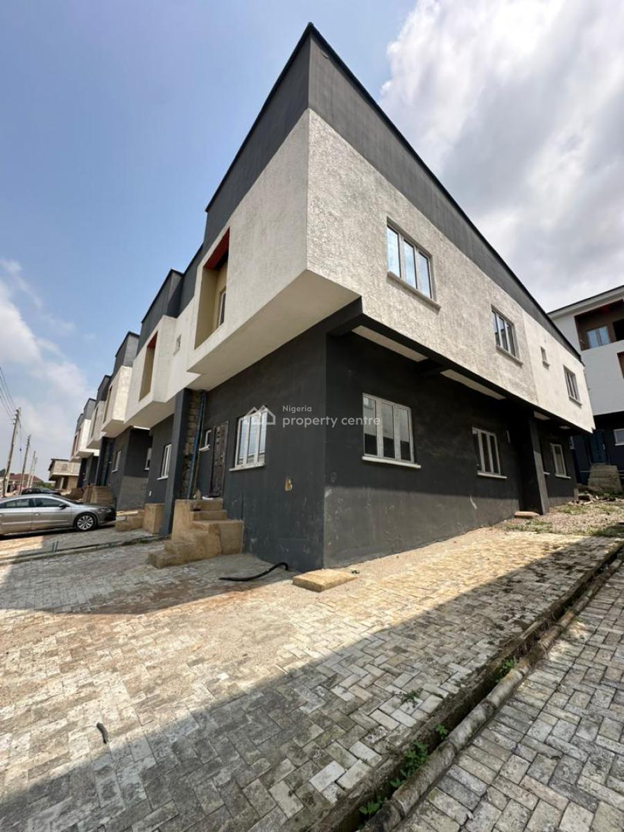 4 Bedroom Semi Detached Duplex 1 Room Bq Semi Finished, By American International School, Durumi, Abuja, Semi-detached Duplex for Sale