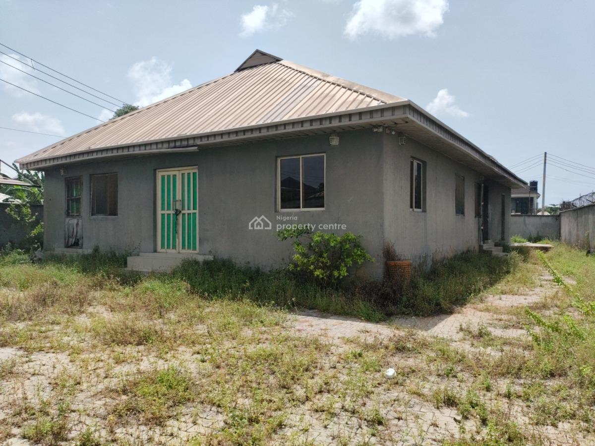 Fenced Cornerpiece Land  with Bungalow in Developed Location, Ogombo, Ajah, Lagos, Residential Land for Sale