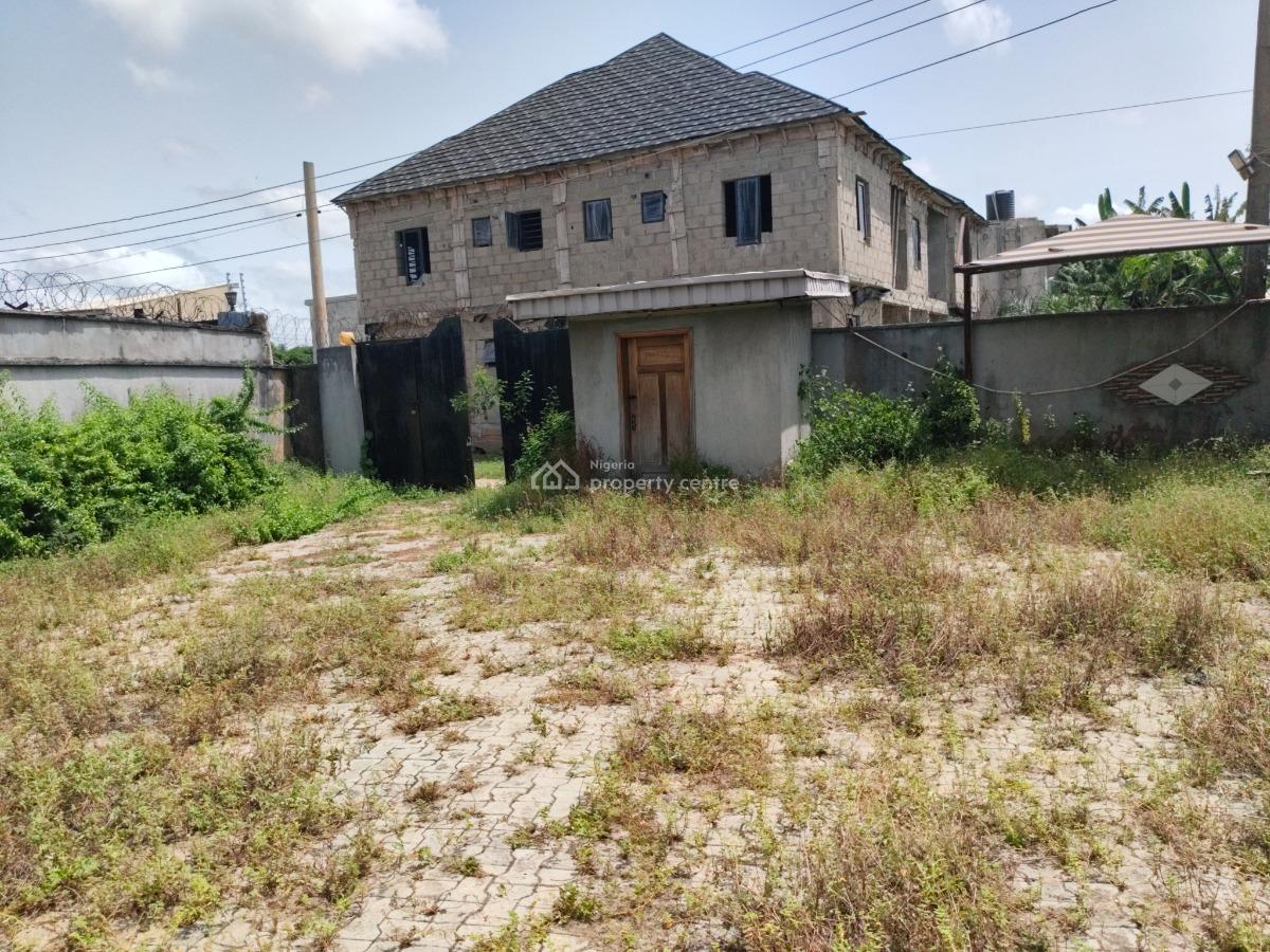 Fenced Cornerpiece Land  with Bungalow in Developed Location, Ogombo, Ajah, Lagos, Residential Land for Sale