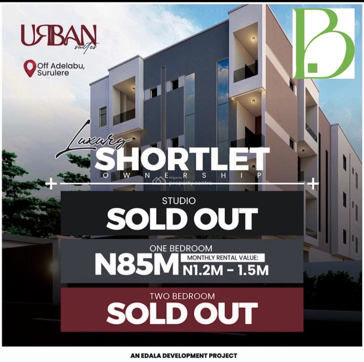 Luxury One Bedroom, Off Adelabu, Surulere, Lagos, Mini Flat (room and Parlour) for Sale