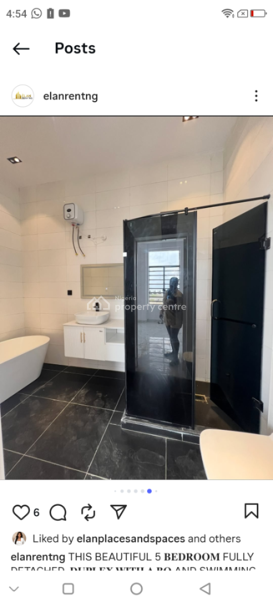 Spacious 5 Bedroom Fully Detached Duplex with Bq, Ajah, Lagos, Detached Duplex for Rent