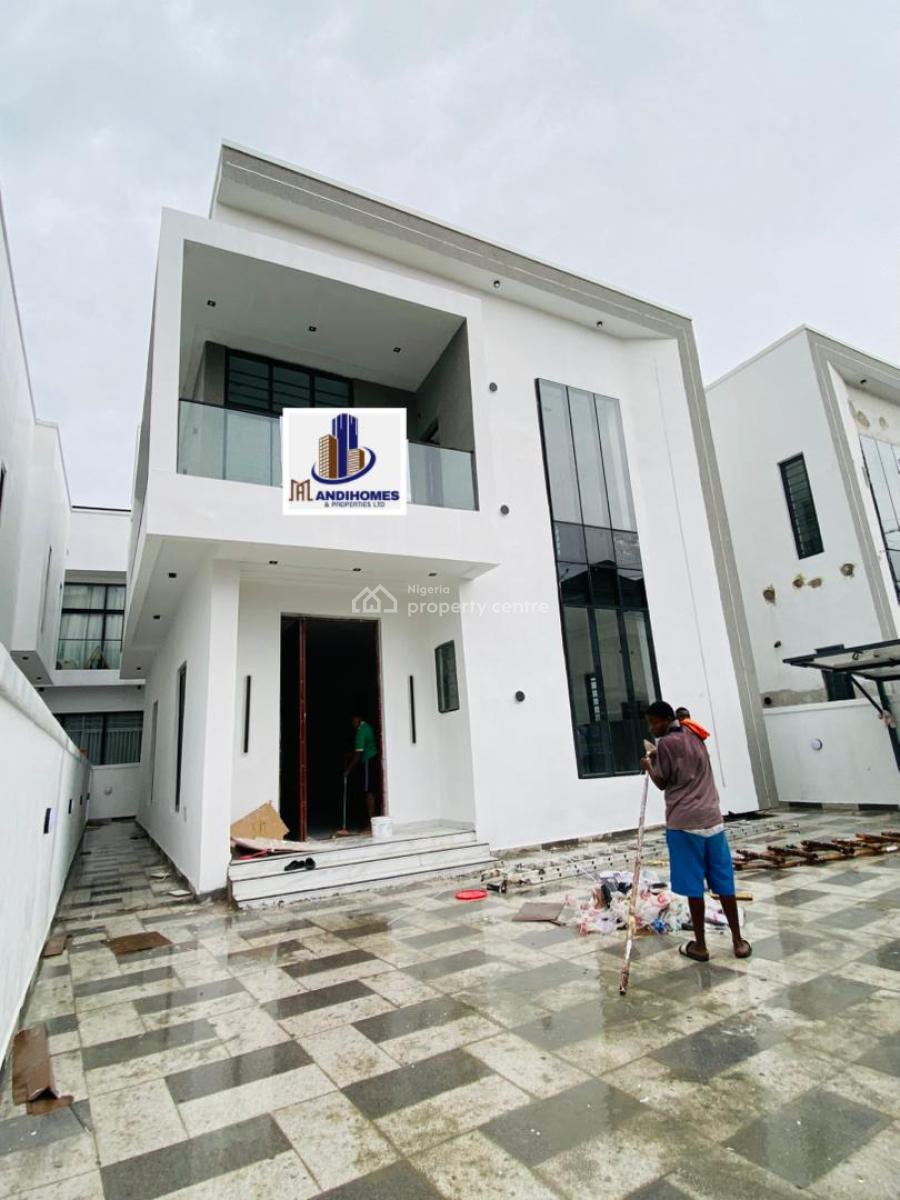 Tastefully 4 Bedroom Fully Detached Duplex with Bq , Solar Panel, Well, Ajah, Ajah, Lagos, Detached Duplex for Sale