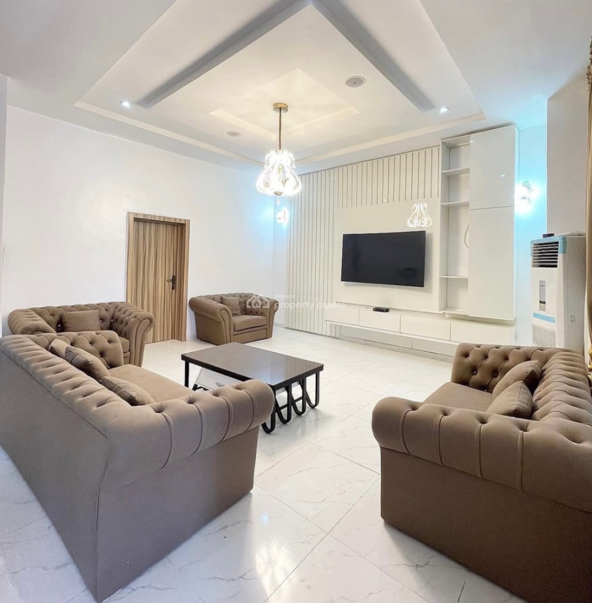 Partial Furnished 4 Bedroom Terrace Duplex with Bq, Chevron By Ram, Lekki, Lagos, Terraced Duplex for Rent