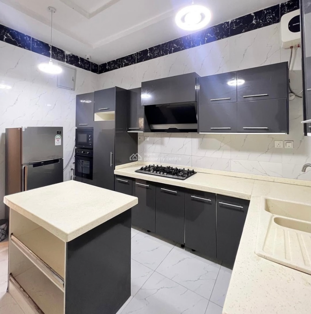 Partial Furnished 4 Bedroom Terrace Duplex with Bq, Chevron By Ram, Lekki, Lagos, Terraced Duplex for Rent