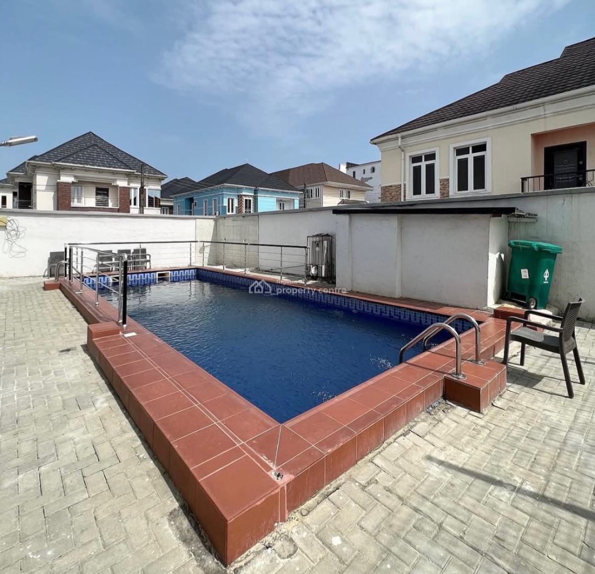 Partial Furnished 4 Bedroom Terrace Duplex with Bq, Chevron By Ram, Lekki, Lagos, Terraced Duplex for Rent