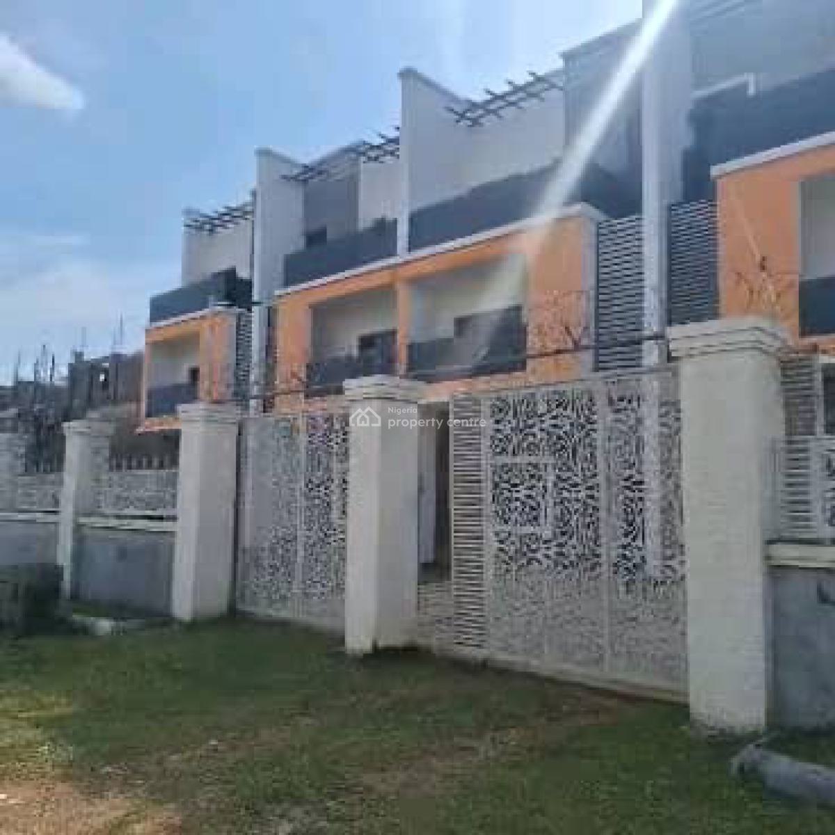 Distress of 5 Bedroom Terrace Duplex,interior Carcass and Bq, Life Camp, Abuja, Terraced Duplex for Sale
