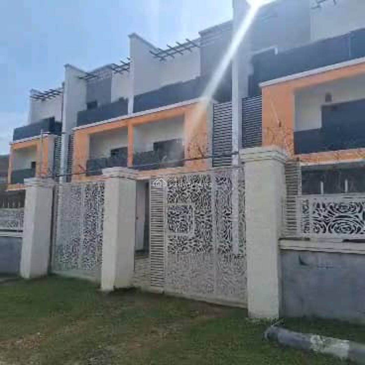 Distress of 5 Bedroom Terrace Duplex,interior Carcass and Bq, Life Camp, Abuja, Terraced Duplex for Sale