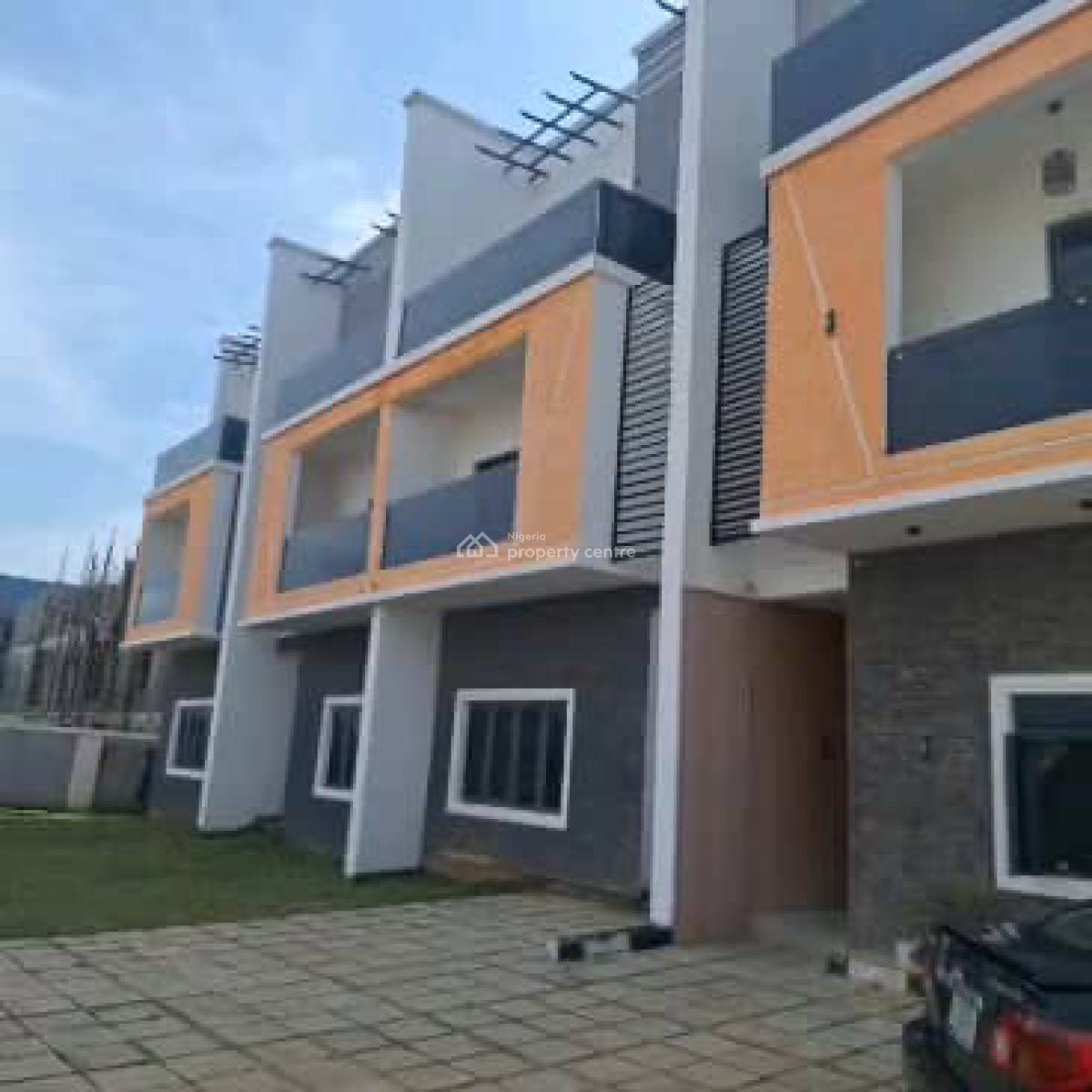 Distress of 5 Bedroom Terrace Duplex,interior Carcass and Bq, Life Camp, Abuja, Terraced Duplex for Sale