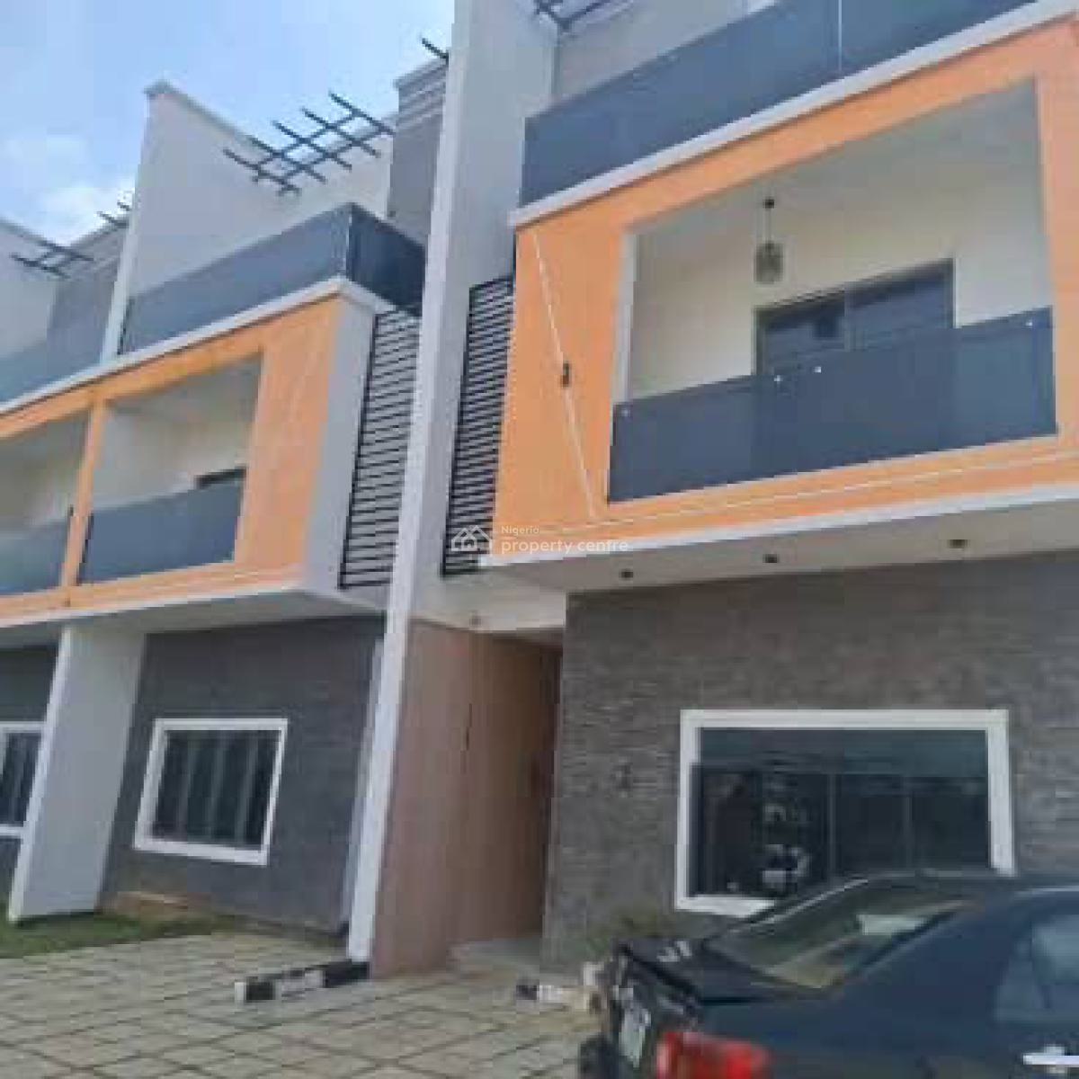 Distress of 5 Bedroom Terrace Duplex,interior Carcass and Bq, Life Camp, Abuja, Terraced Duplex for Sale