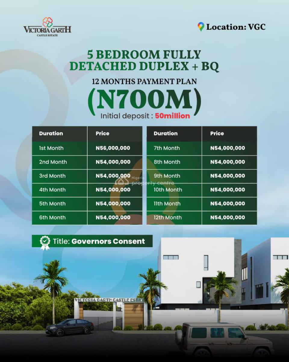 Live The Elite Lifestyle You Deserve  Enjoy Easy Payment Plans, Vgc, Lekki, Lagos, Detached Duplex for Sale