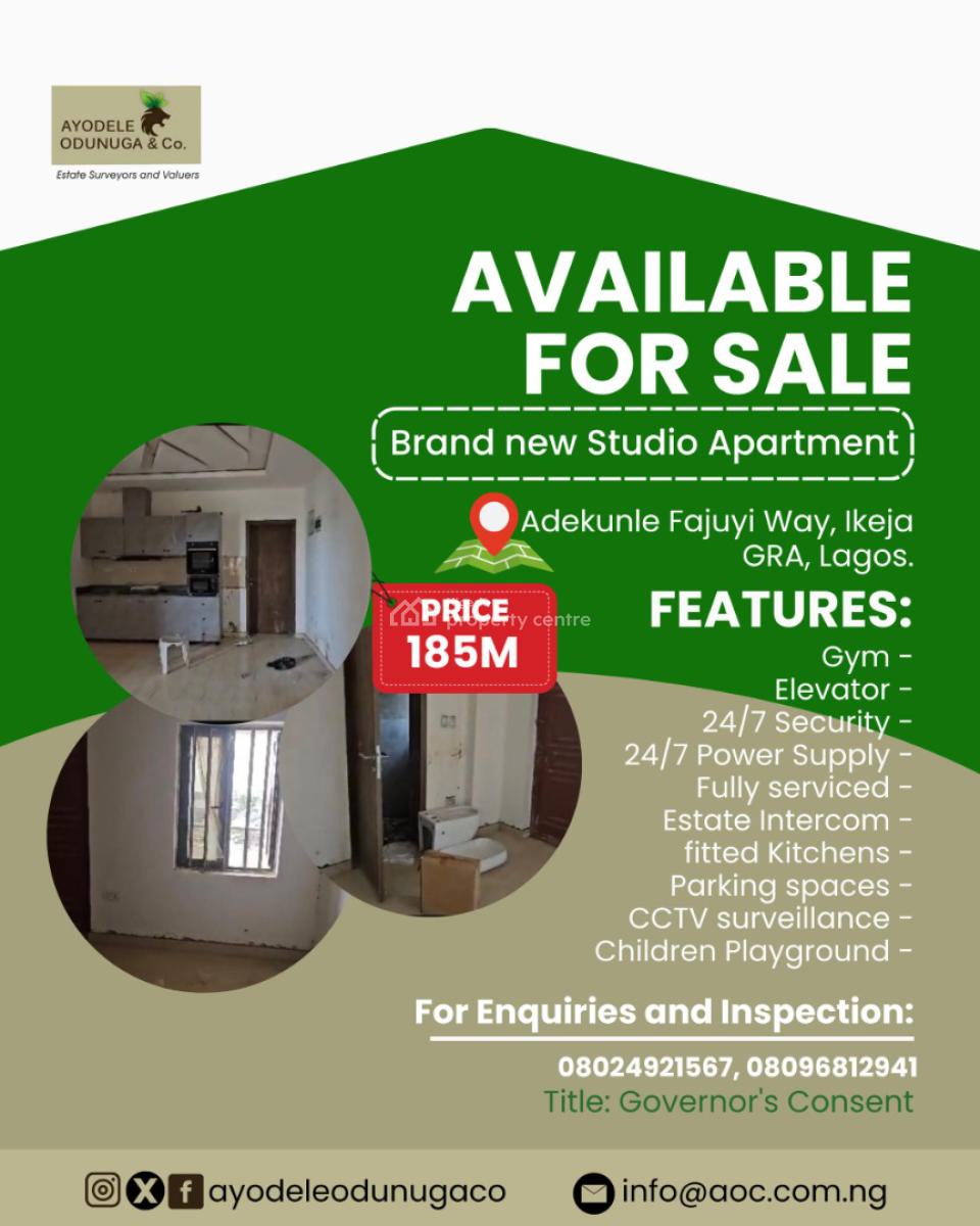 Newly Built Studio Apartment, Adekunle Fajuyi Way, Ikeja Gra, Ikeja, Lagos, Flat / Apartment for Sale