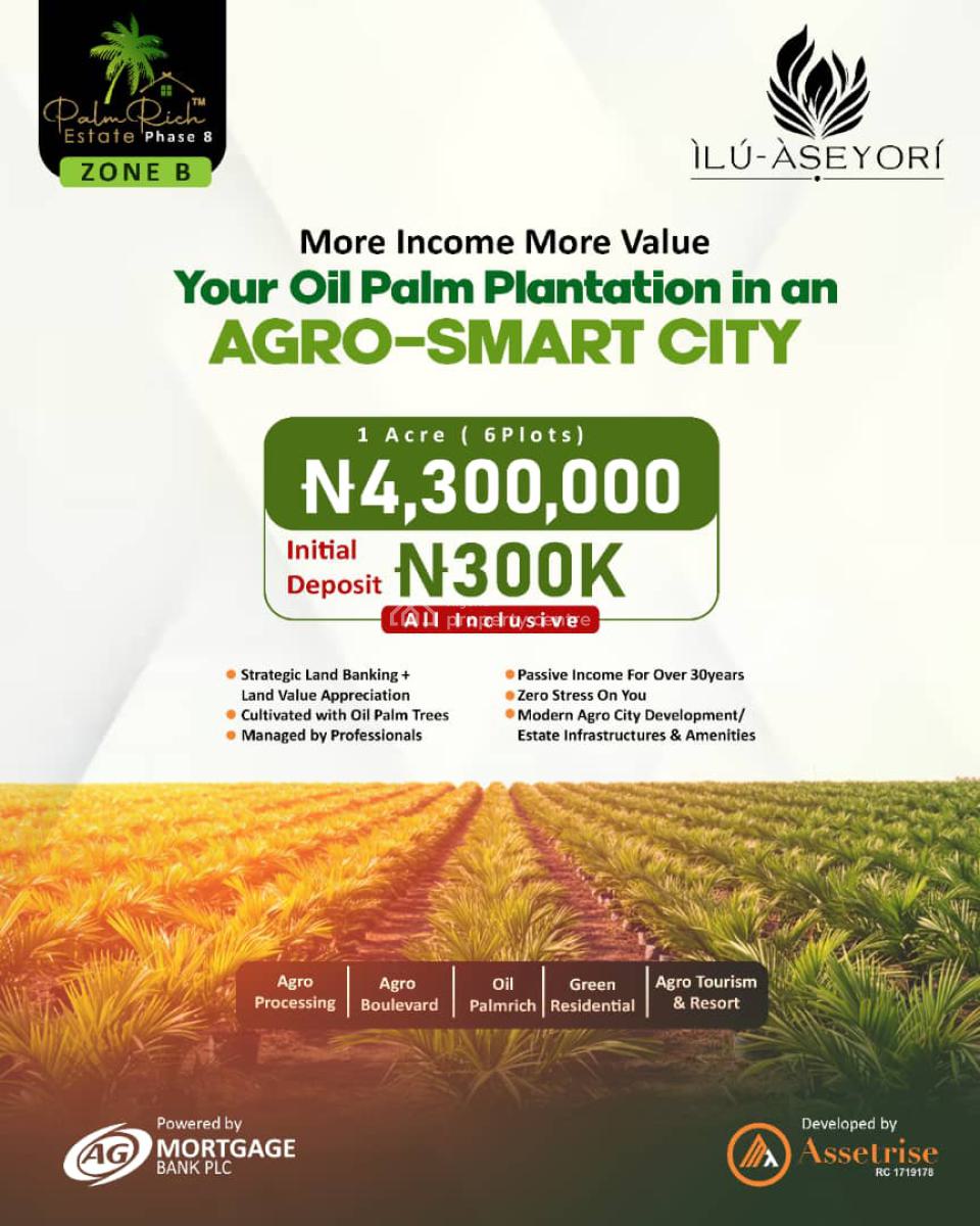 Land for Palm Tree Plantation, Ewekoro, Ogun, Mixed-use Land for Sale