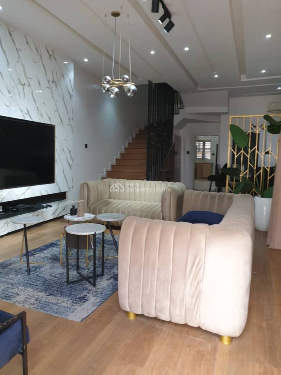 Spacious an Full Furnished 4 Bedroom Semi Detached Duplex with Bq, Osapa, Lekki, Lagos, Semi-detached Duplex for Rent