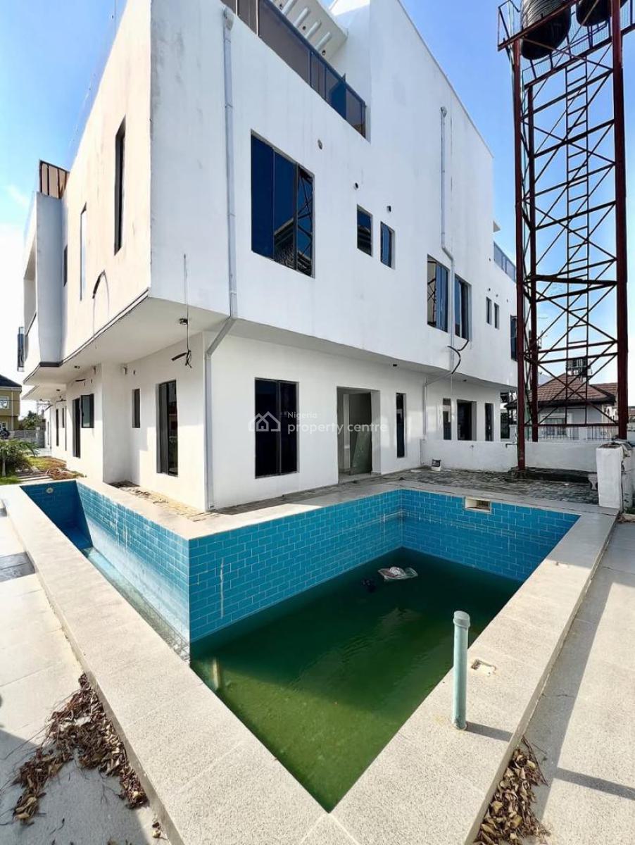 Magnificent 5 Bedroom Semi Detached Duplex with a Pool,gym, Bq, Osapa, Lekki, Lagos, House for Sale