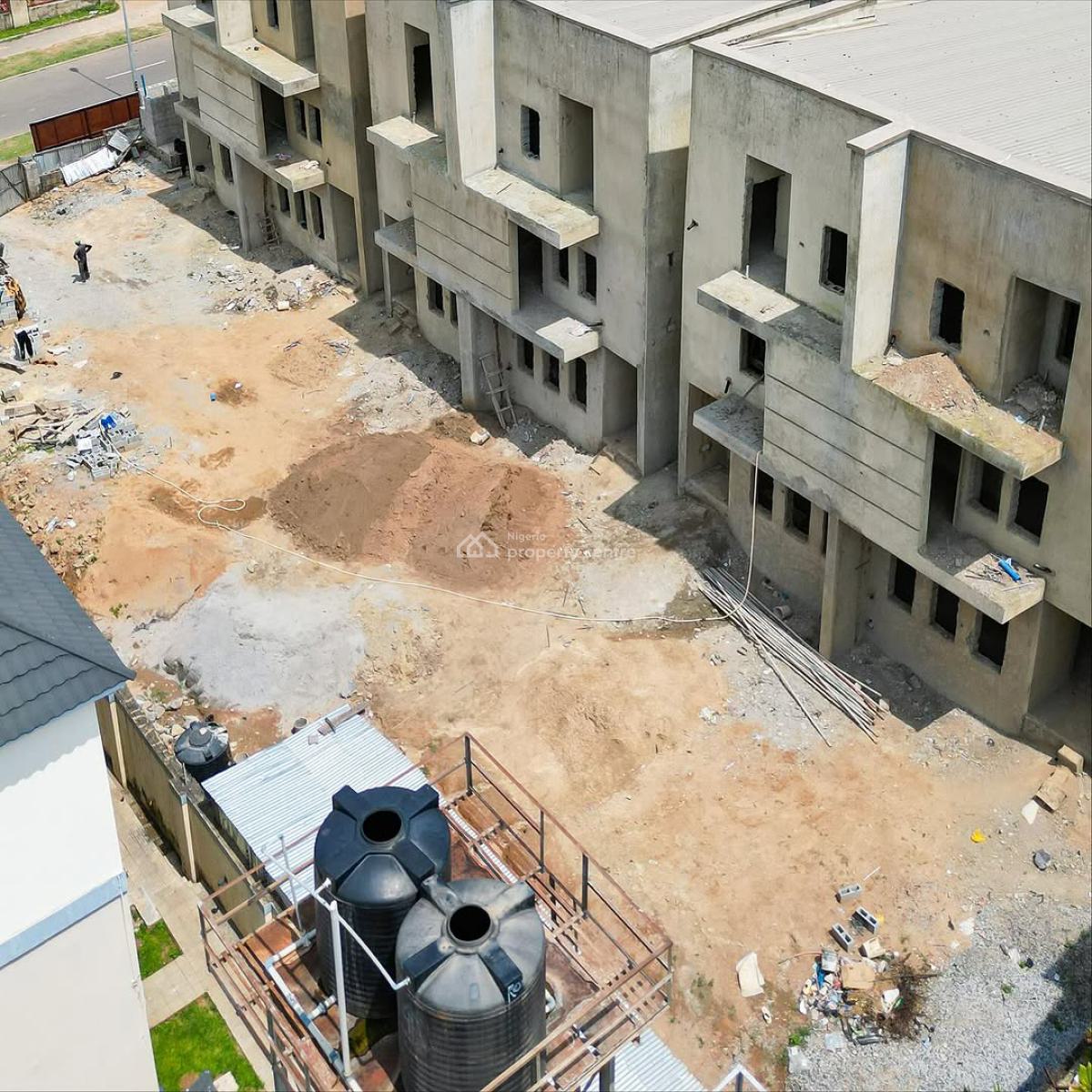 Semi Finished 4 Bedroom Terrace Duplex with Bq, H Medix, Guzape District, Abuja, Terraced Duplex for Sale