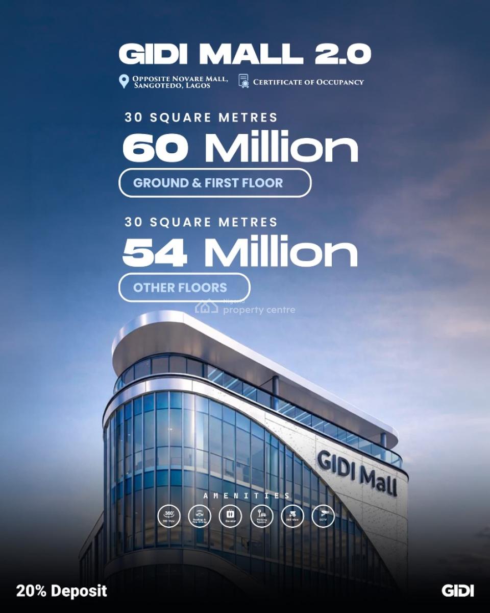 Commercial Space, Office and Shop Space Available with a Payment Plan, Gidi Mall Phase 2, Opposite Novare Mall Shoprite, Adjacent Emperor Est, Sangotedo, Ajah, Lagos, Shop for Sale