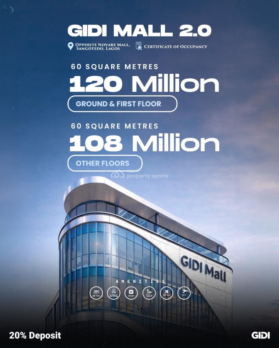 Commercial Space, Office and Shop Space Available with a Payment Plan, Gidi Mall Phase 2, Opposite Novare Mall Shoprite, Adjacent Emperor Est, Sangotedo, Ajah, Lagos, Shop for Sale