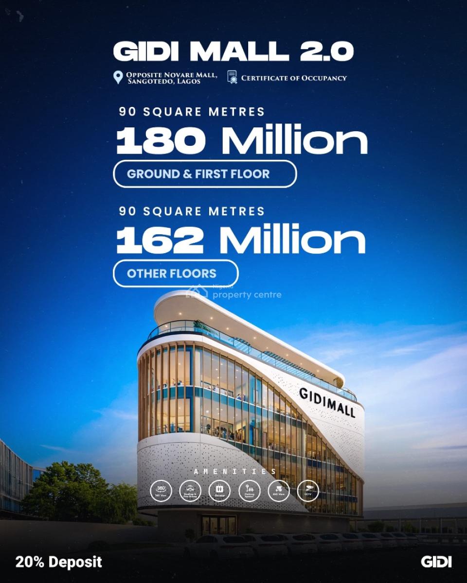 Commercial Space, Office and Shop Space Available with a Payment Plan, Gidi Mall Phase 2, Opposite Novare Mall Shoprite, Adjacent Emperor Est, Sangotedo, Ajah, Lagos, Shop for Sale