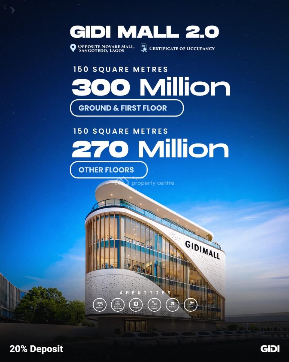 Commercial Space, Office and Shop Space Available with a Payment Plan, Gidi Mall Phase 2, Opposite Novare Mall Shoprite, Adjacent Emperor Est, Sangotedo, Ajah, Lagos, Shop for Sale