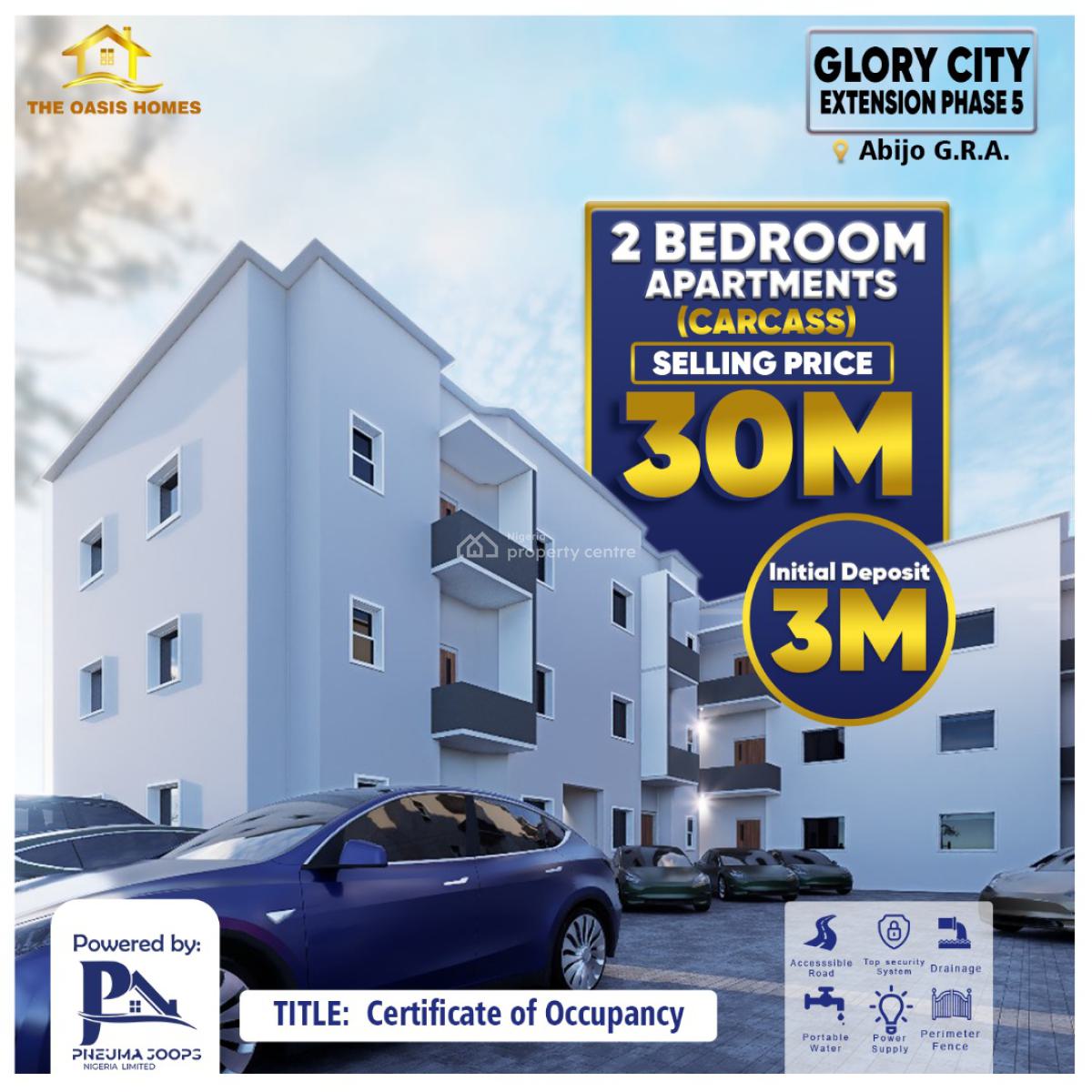 House with C of O at Glory City Extension Phase 5, Abijo Gra Ibeju Lekki Lagos, Abijo, Lekki, Lagos, Block of Flats for Sale