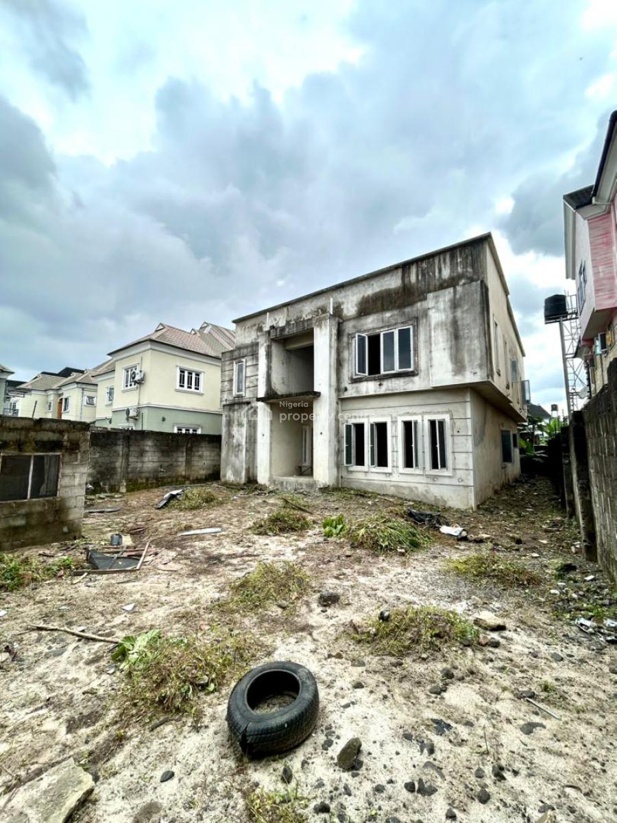 Contemporary 4 Bedroom Carcass Duplex, Shell Cooperative, Eneka, Port Harcourt, Rivers, Detached Duplex for Sale