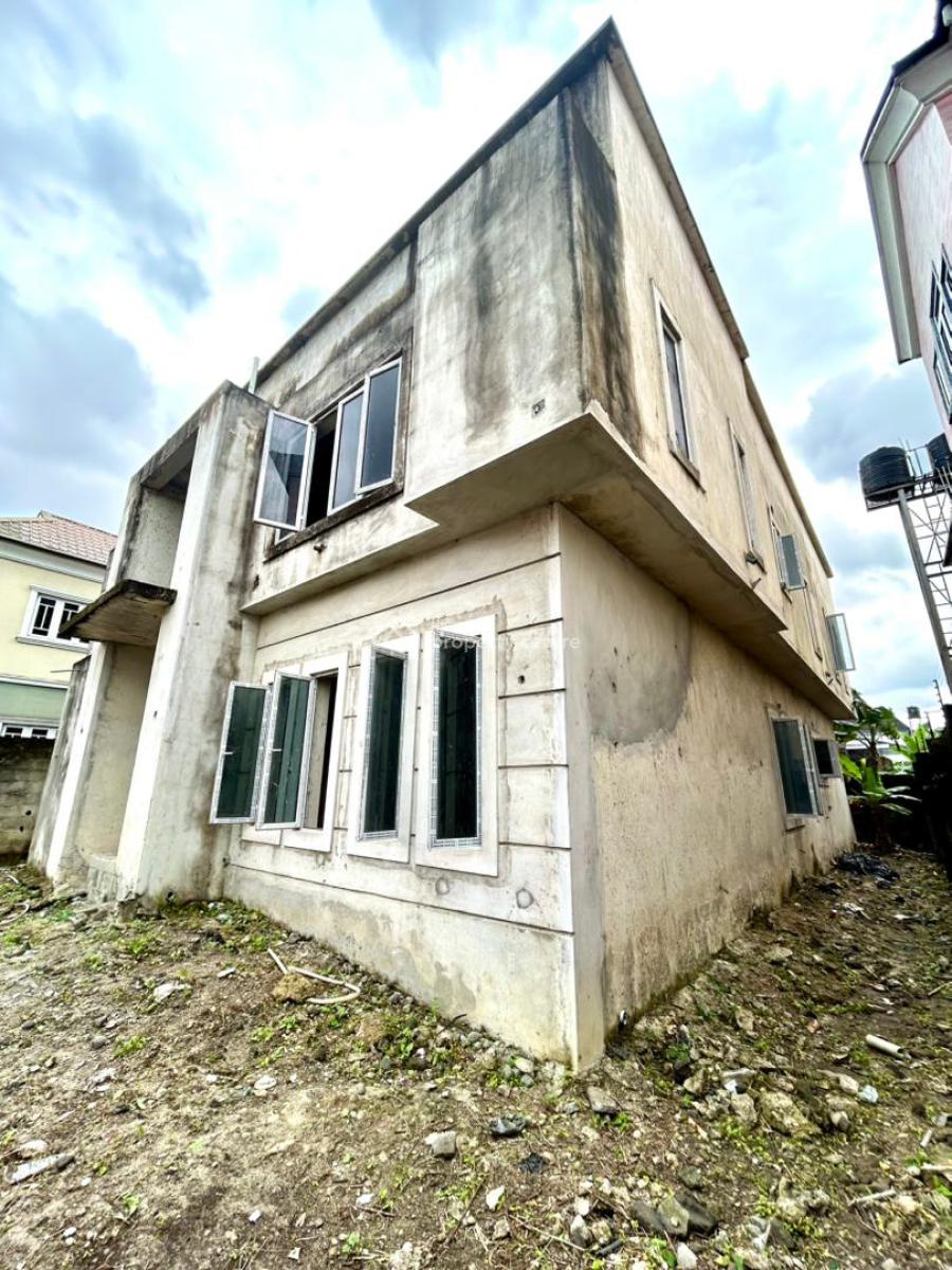 Contemporary 4 Bedroom Carcass Duplex, Shell Cooperative, Eneka, Port Harcourt, Rivers, Detached Duplex for Sale