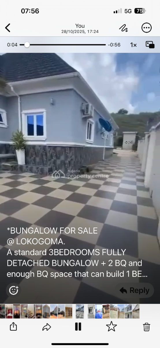 a Three Bedroom Fully Detached Bungalow Alapa, Lokogoma District, Abuja, Detached Bungalow for Sale