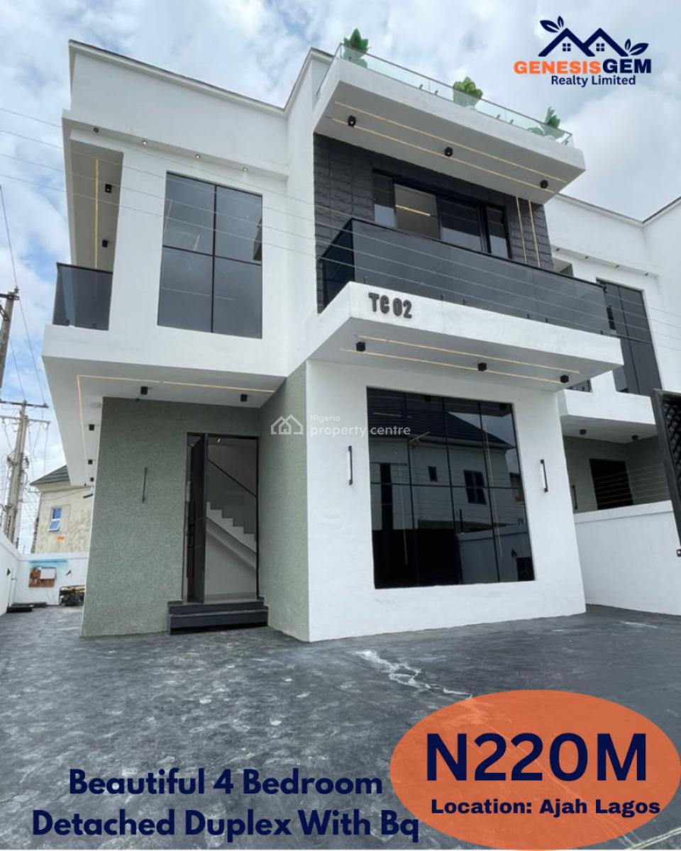 Luxury 4-bedroom Duplex + Bq, Ajah Lekki, Lekki, Lagos, Flat / Apartment for Sale
