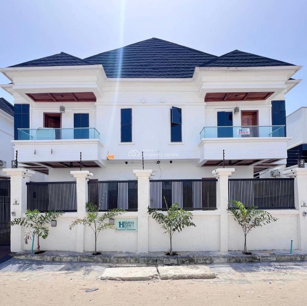 Newly Built 4 Bedroom Semi Detached Duplex with Bq, Ikota, Lekki, Lagos, Semi-detached Duplex for Sale