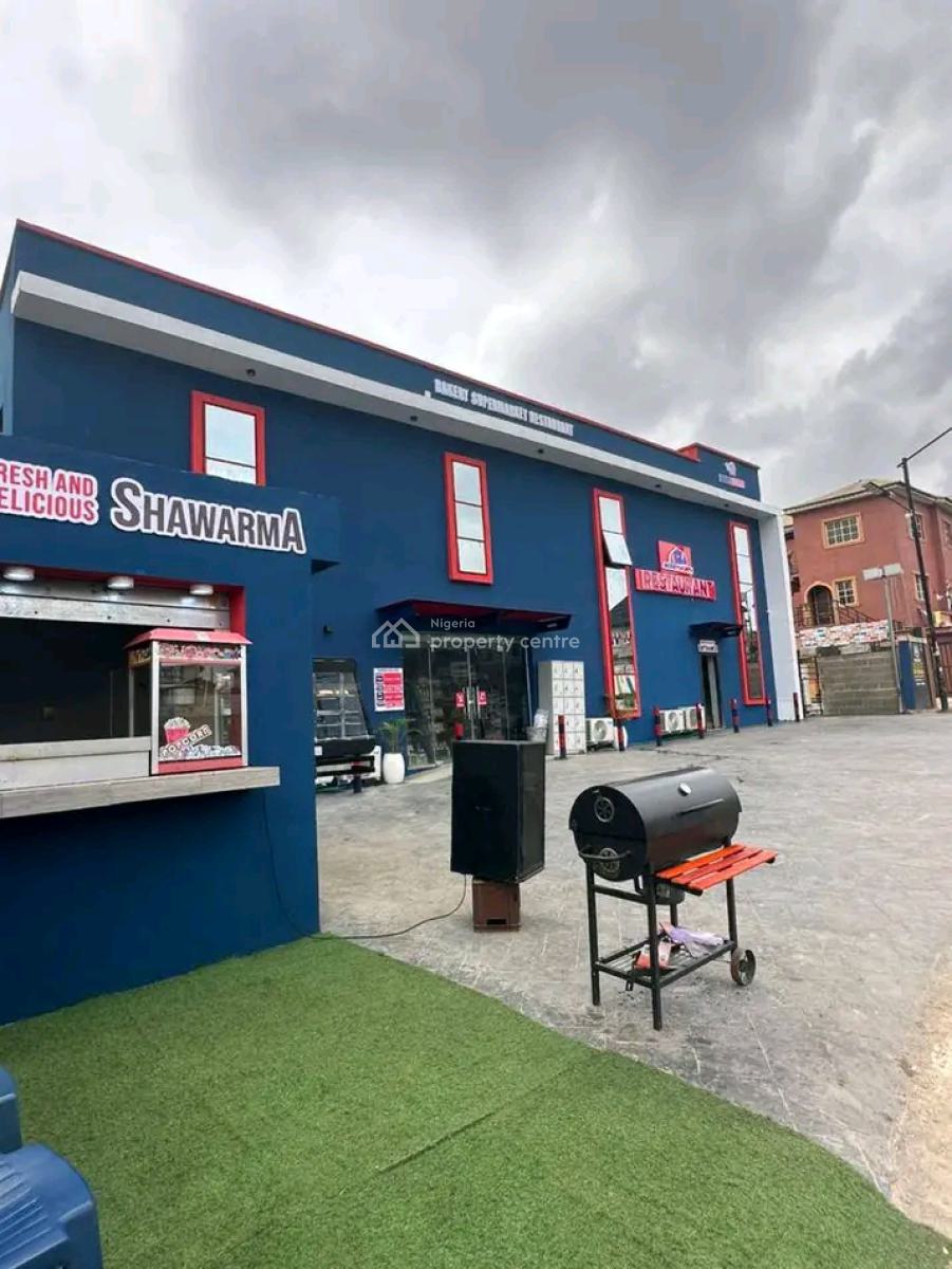 Function Large Supermarket Downstair,eatery Upstair,big Parking Space, Joke Ayo Express, Abule Egba, Agege, Lagos, Restaurant / Bar for Sale