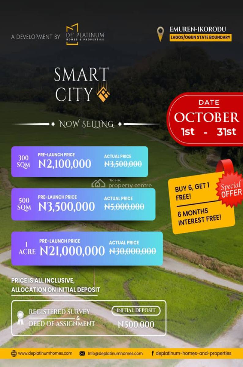 Smart City -- Emuren, Ikorodu!, Emuren, Ikorodu, Lagos, Land for Sale