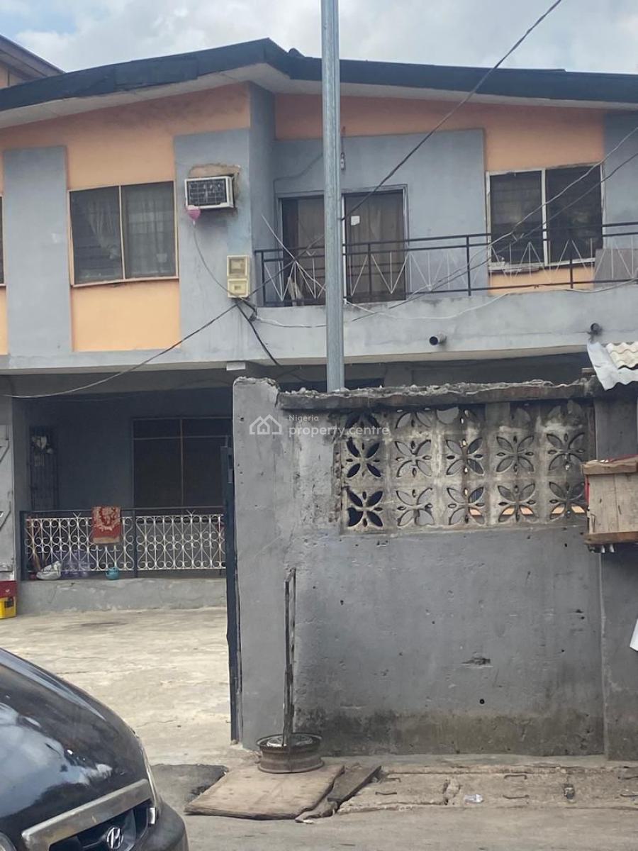 Demolishable Building Siting on More Than 500sqm, Can Also Be Renovate, Can Be Renovated & Can Be Demolished House in a Serene Area, Ogba, Ikeja, Lagos, Block of Flats for Sale