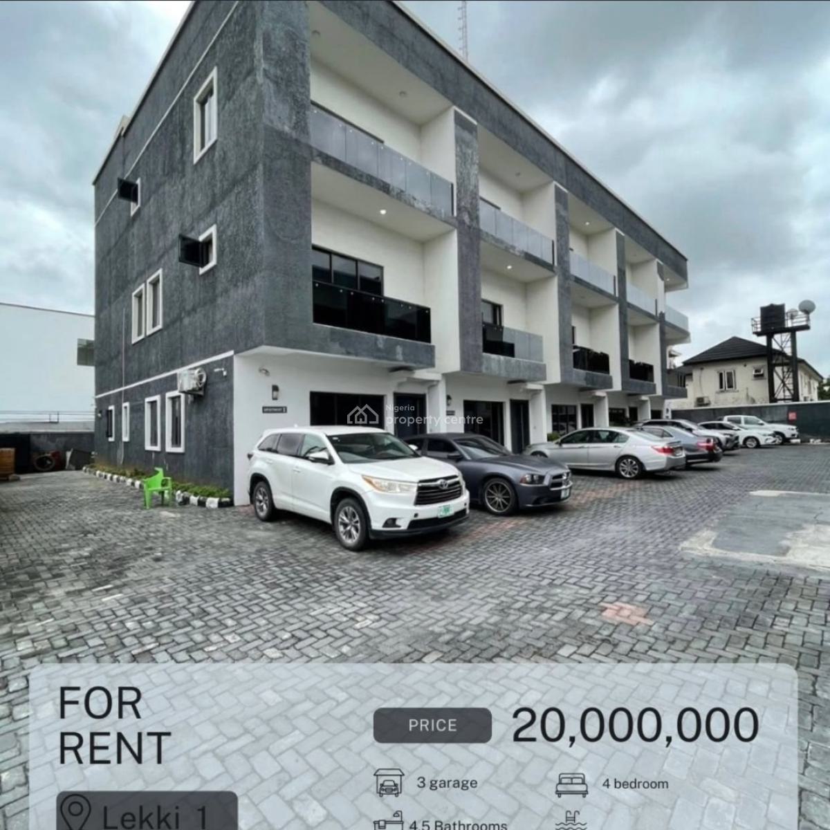 Well Suited Bedroom Terrace Duplex Available F, Lekki Phase 1, Lekki, Lagos, Terraced Duplex for Rent