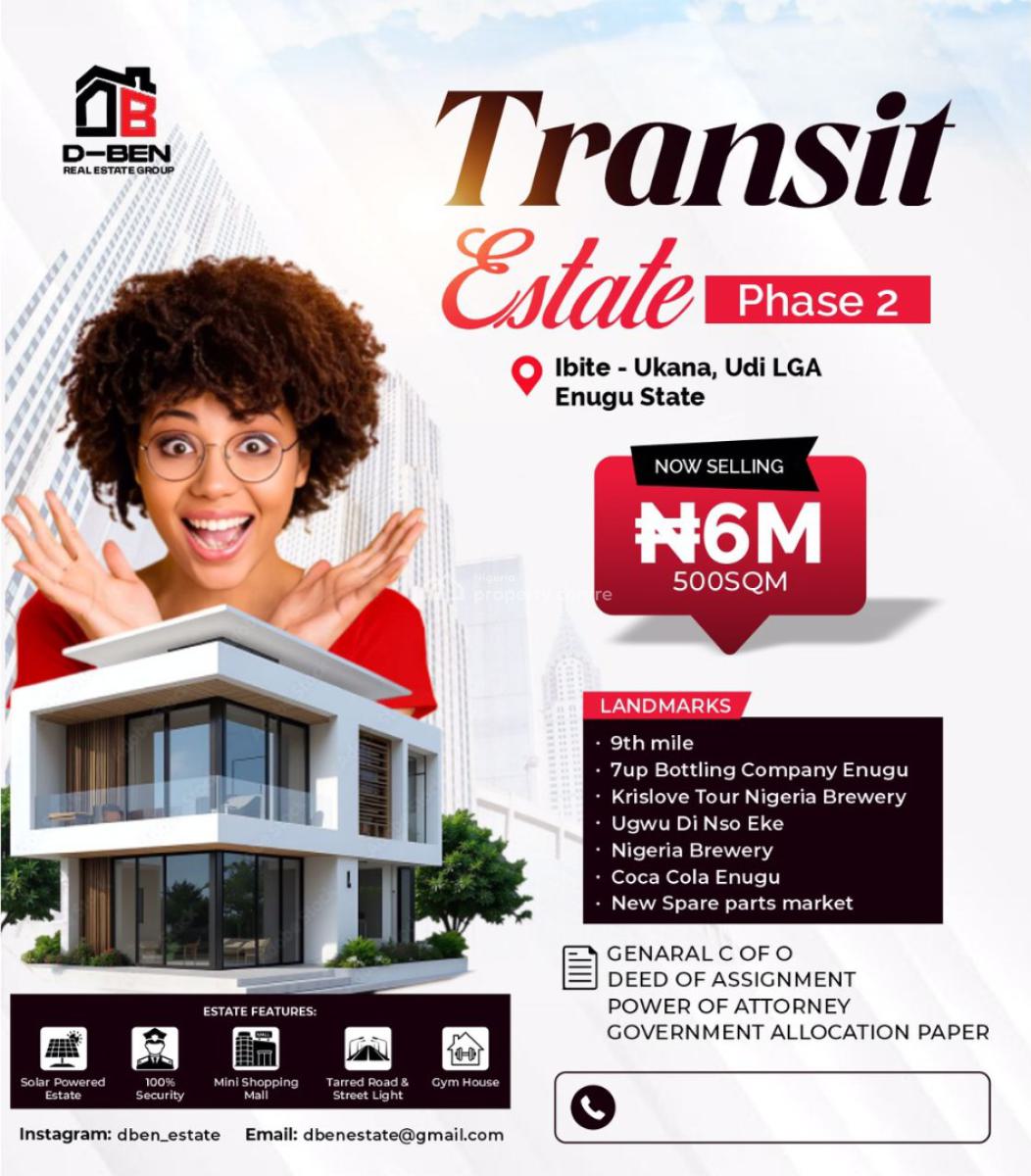 Transit Estate Phase 2 Enugu, 9th Mile Enugu State, Udi, Enugu, Mixed-use Land for Sale