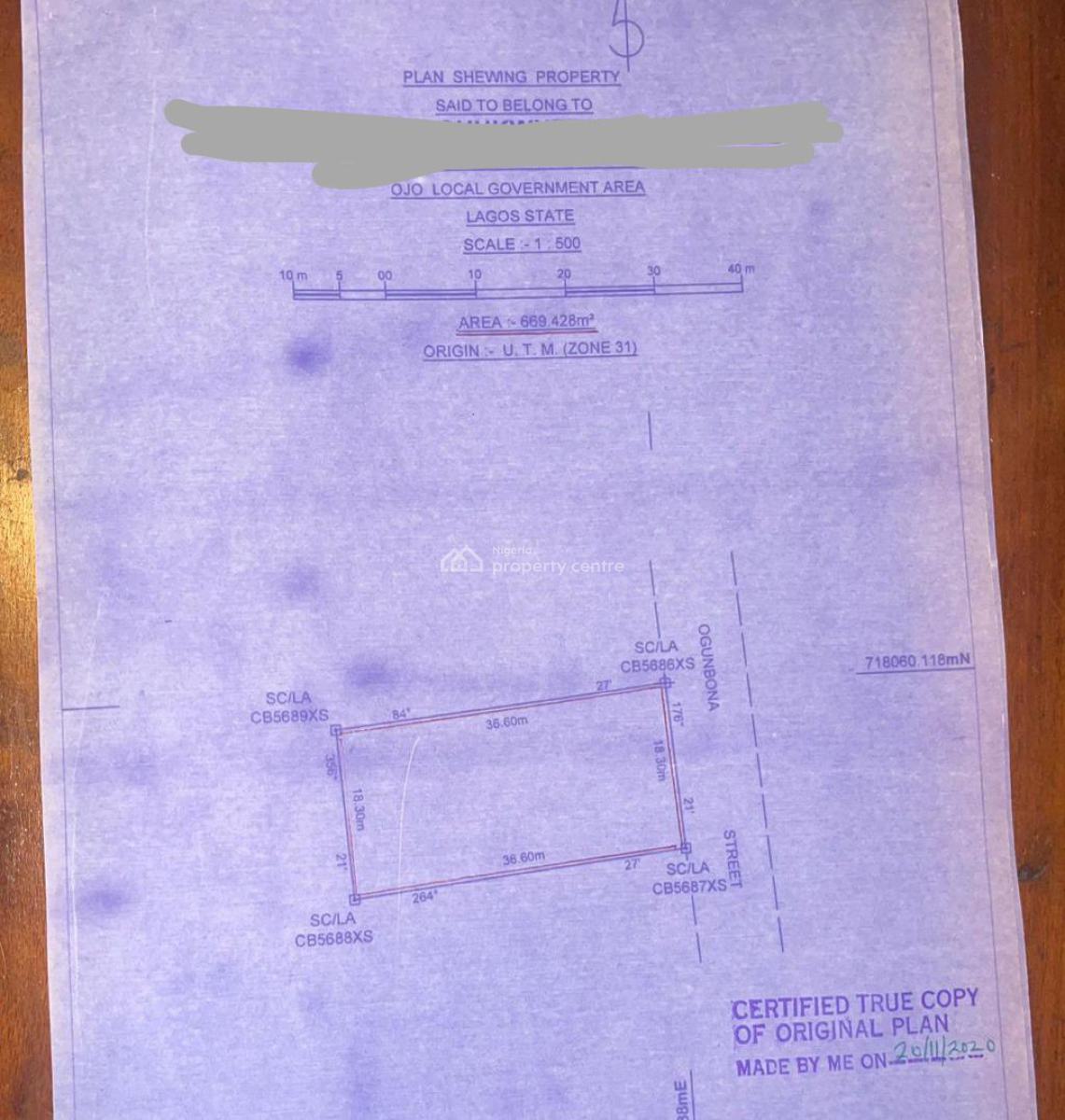 670 Sqm Land with a Carcass 2 Units of 2 Bedroom Flat, Ojo, Lagos, Mixed-use Land for Sale