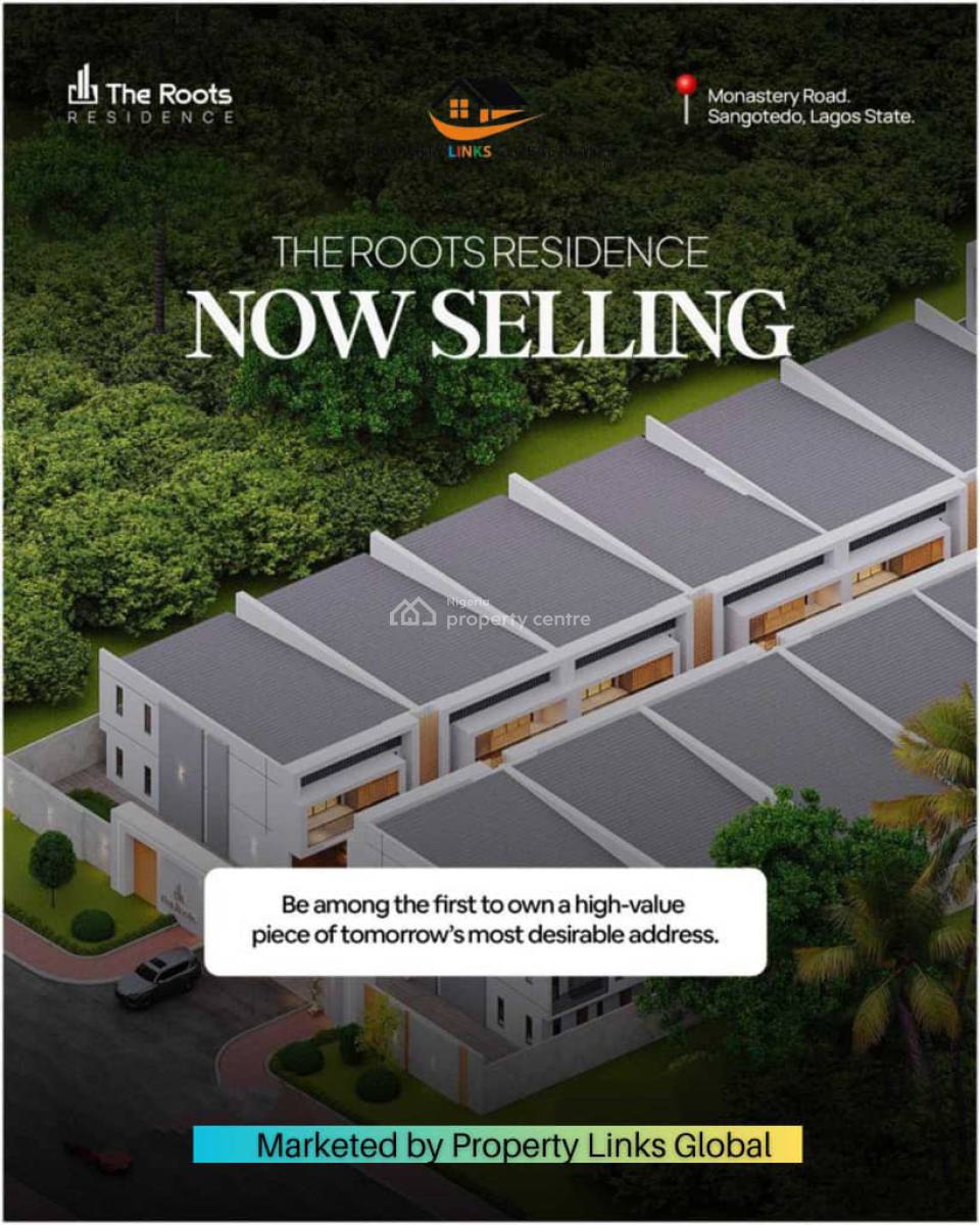 Luxury Off Plan Duplex in a Residential Area Behind Shoprite, The Luxurts Residence By Property Links Global Along Monastery Road, Sangotedo, Ajah, Lagos, Terraced Duplex for Sale