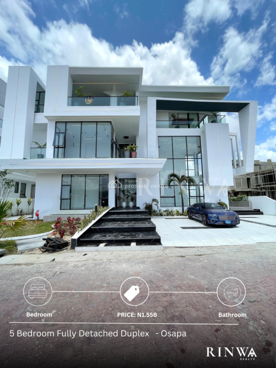 5 Bedrooms Fully Detached Duplex, Osapa, Lekki, Lagos, Detached Duplex for Sale