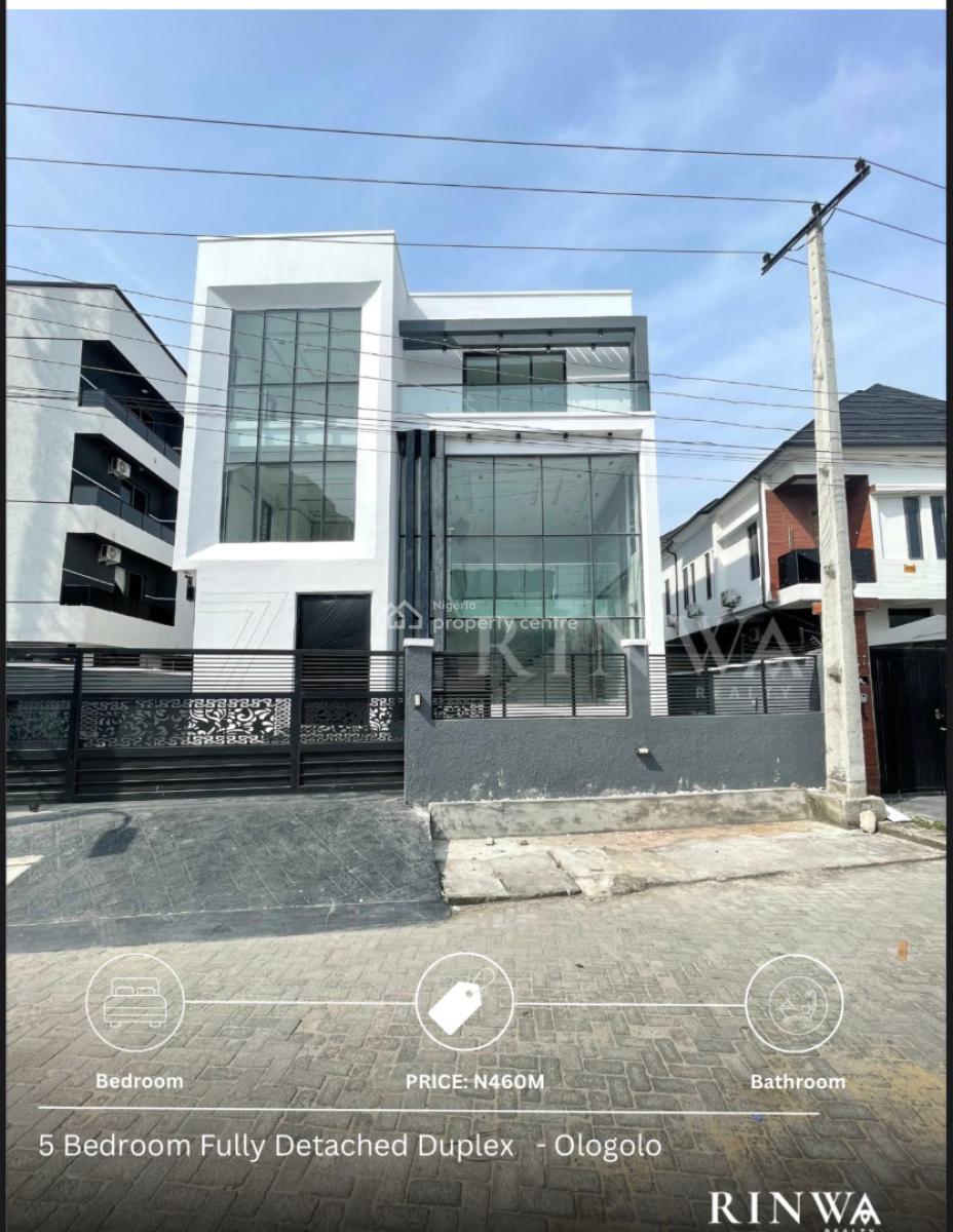 5 Bedroom Fully Detached Duplex, Ologolo, Lekki, Lagos, Detached Duplex for Sale