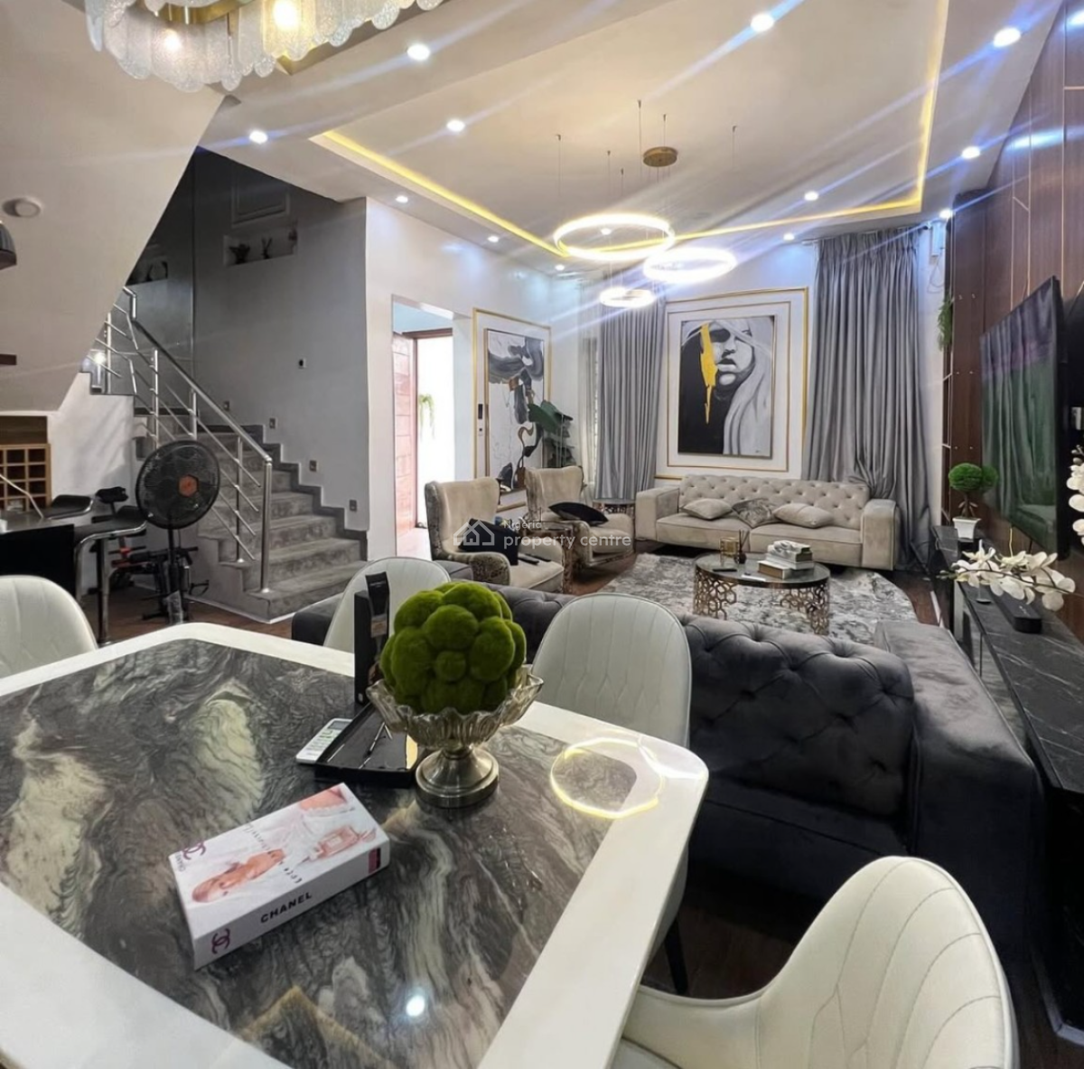 Fully Furnished 4 Bedroom Semi Detached Duplex, Chevron, Lekki, Lagos, House for Rent
