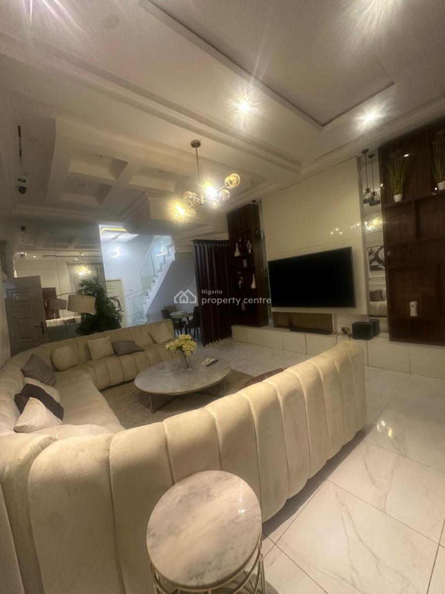 Fully Furnished 4bedroom Semi Detached Duplex with Bq, Lekki County, Osapa, Lekki, Lagos, Semi-detached Duplex for Rent