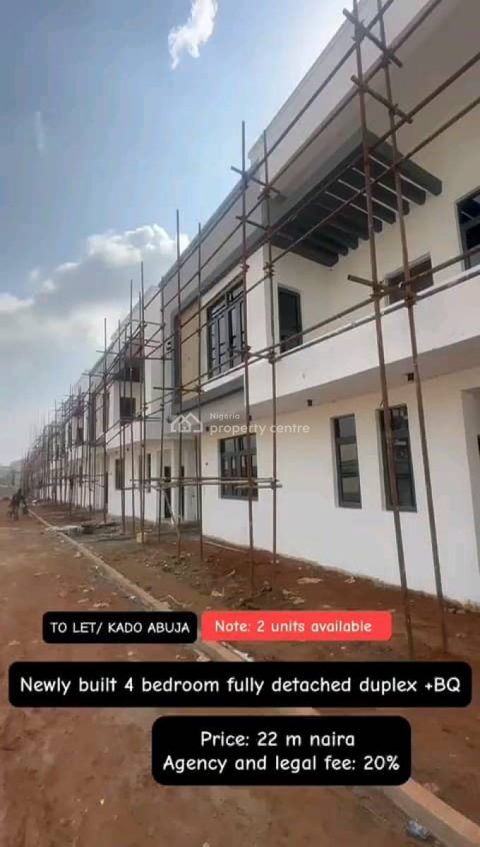 Newly Built 4 Bedroom Terrace Duplex with Excellent Facilities, Kado, Abuja, Terraced Duplex for Rent