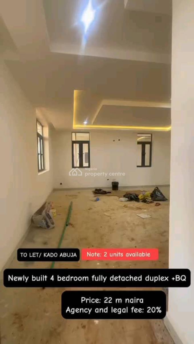 Newly Built 4 Bedroom Terrace Duplex with Excellent Facilities, Kado, Abuja, Terraced Duplex for Rent
