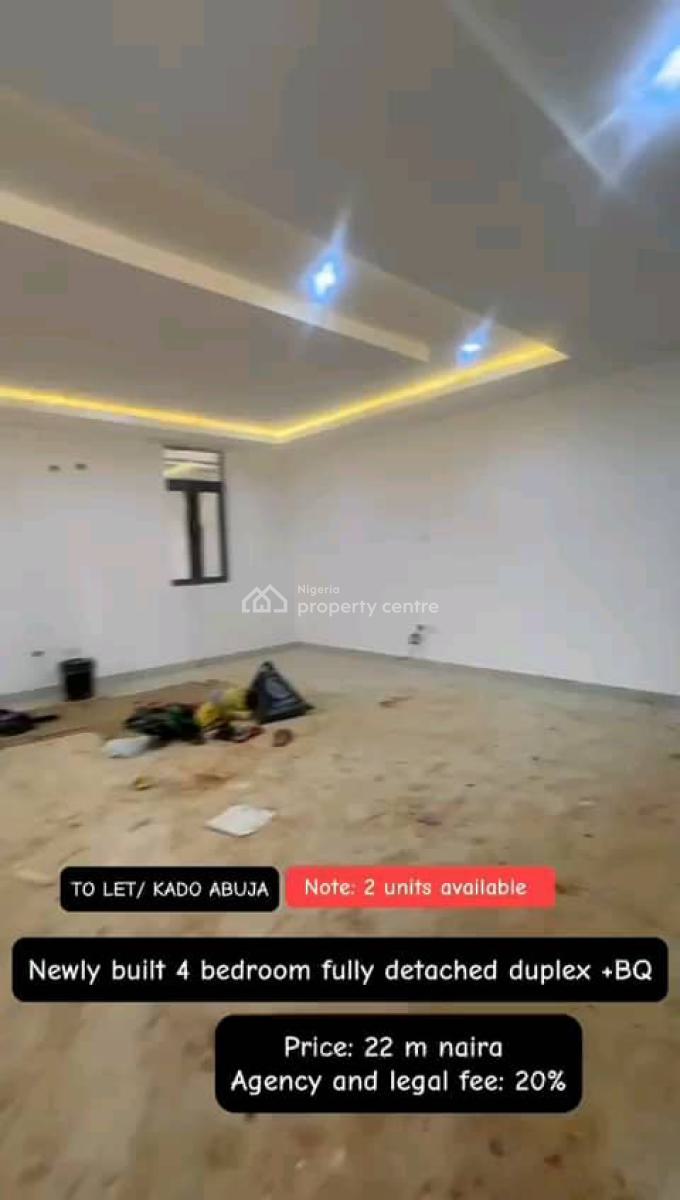 Newly Built 4 Bedroom Terrace Duplex with Excellent Facilities, Kado, Abuja, Terraced Duplex for Rent