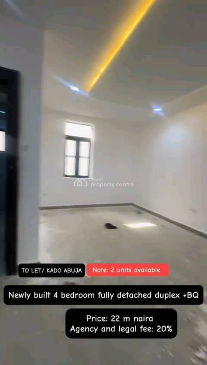 Newly Built 4 Bedroom Terrace Duplex with Excellent Facilities, Kado, Abuja, Terraced Duplex for Rent